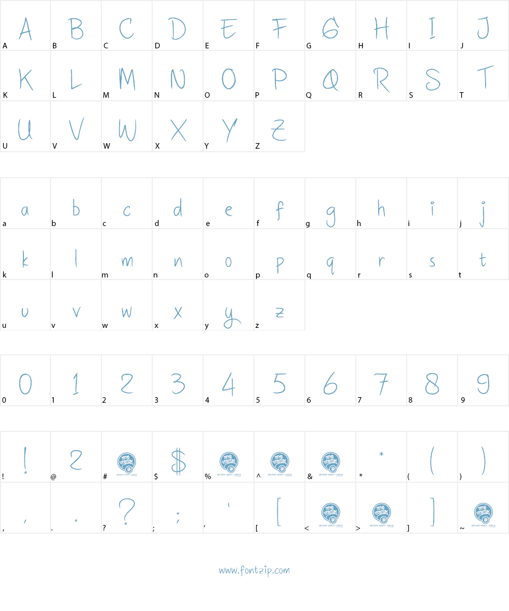 DHF Quinta's Diary Font Character